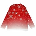 thumbnail image 4 of Winter Plus Size Fall Sweaters for Women Women Christmas 3d Snowflake Button Deer Plush Sweater Cardigan Features: Red L, 4 of 7