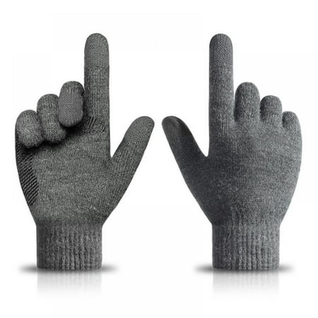 

Men s and Women s Winter Gloves Touch Screen SMS Warm Gloves with Warm and Soft Knitted Lining Elastic Cuffs 2 Sizes