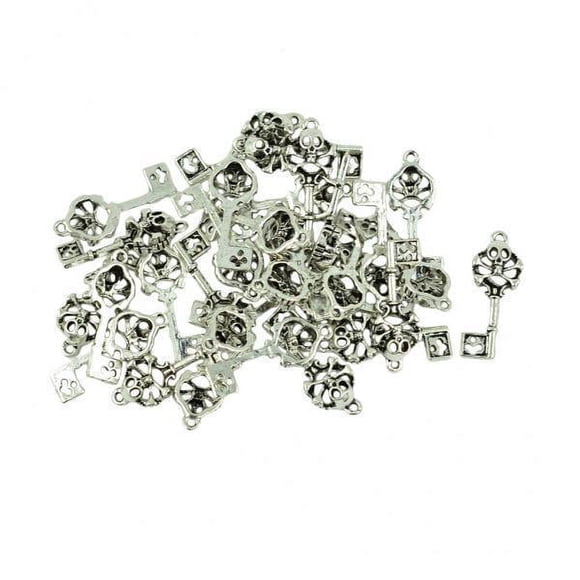 Colección de dijes de llaves brillantes para la elaboración de joyas personalizadas 5 piezas