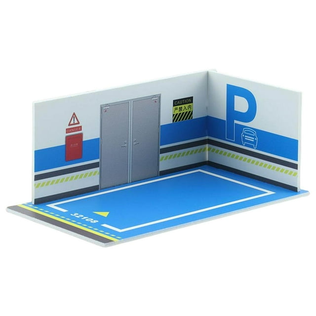 1:32 Parking Lot Model Car Diecast Scene Underground Garage for Diorama Collection Background 32108 Blue