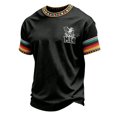 thumbnail image 2 of DXSCSE Men's Mexico Soccer Jersey, Ack Short Slztec Calendar Style Crew Neeeve Fans Mexico Shirt for Game Day, Casual Wear for Training Travel Black 3XL, 2 of 7