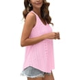 thumbnail image 4 of Summer round neck loose sleeveless T-shirt women's tops, 4 of 5