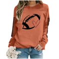 thumbnail image 4 of Women Game Day Sweatshirts Novelty Football Printed Long Sleeve Crew Neck Tops 2025 Fall Fashion Casual Classic Fit Blouses, 4 of 4