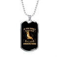 thumbnail image 1 of Vous Ne Comprendrez Jamais Collier Brun en Acier Inoxydable Ou 18k or Chien Tag 24" Chaîne, 1 of 8