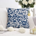thumbnail image 3 of White Daisy Flowers Throw Pillow Covers Pillow Cover,Soft Pillow Cas Covers,linen Pillowcases Double-sided Printing for Sofa Couch Outdoor Decor,Decorative Set Of 2,18x18 Inches, 3 of 7