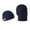 Navy, variant on Unisex Satin Lined Winter Beanie for Women Men Silky Lining Slouchy Skull Cap Knitted Cuffed Skiing Knit Hat