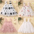 thumbnail image 2 of Lindo bebé flor fiesta princesa vestido niñas pequeñas cumpleaños tul bordado dulce traje niños verano sin mangas correa ropa 80 (12-18 M) Gao Jinjia LED, 2 of 2