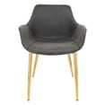 thumbnail image 2 of HomeStock Handcrafted Haven Modern Leather Dining Arm Chair With Gold Metal Legs Set of 4, 2 of 5