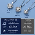 thumbnail image 4 of MomentWish 1 Carat Moissanite Heart Necklace 18K White Gold Plated Jewelry Christmas Valentines Mother's Day Gifts for Women Mom Wife Lover, 4 of 9