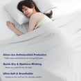 thumbnail image 6 of Aship Silver Infused Cooling Blanket Full, 90"x90", Upgraded Arc-Chill 3.0 (Q-Max>0.5), Lightweight Breathable Cold Blanket for Hot Sleepers & Night Sweat, Summer Bed Blanket for Couch Sofa, Blue, 6 of 11