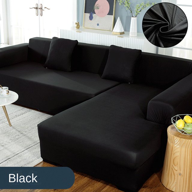 BBLVER Recliner Plain Stretch Sofa Cover L Shape Washable Corner Sofa Cover for Living Room Modern Pattern