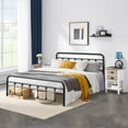 thumbnail image 2 of VECELO 3-Piece Bedroom Set with Queen Metal Bed Frame and 2 Oak Nightstands (Set of 3), 2 of 7