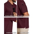 thumbnail image 6 of COOFANDY Polo Shirts for Men Short Sleeve Performance Collared Work Golf Shirts Dry Fit Pique Polos Summer Tactical Polo Shirts, 6 of 7