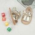 thumbnail image 3 of Gubotare Boys Girls Sandals Breathable Baby Summer Outdoor Casual Beach Shoes Lightweight Toddler Flower Bowknot Anti Slip Rubber Sole Prewalker First Crib Shoes,Gold 6, 3 of 4