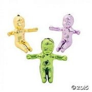 Plastic Metallic Mardi Gras Babies - 24 pcs