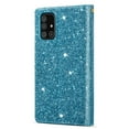 thumbnail image 7 of Dteck Folio Wallet Case For Samsung Galaxy A71 5G SM-A716, Luxury Bling Glitter PU Leather Case with Stand / Zipper Purse / 9 Card Slots / Magnetic Closure Cover with Hand Strap, Blue, 7 of 7