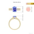 thumbnail image 4 of ANGARA Natural Cushion 1.6 ct Tanzanite Cocktail Ring with Diamonds in 14K Yellow Gold for Women (Size-8x6mm) | December Birthstone, Anniversary, Jewelry Gift for Women | Natural Tanzanite Ring, 4 of 8