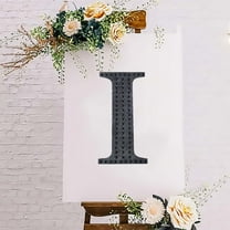 Efavormart 8" Letter I Black Self-Adhesive Rhinestone Number Stickers for DIY Crafts, Handicraft Art, Graduation Cap Decorations Birthday Party, Wedding Alpha-Numeric stickers