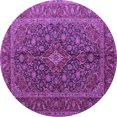 thumbnail image 1 of Ahgly Company Indoor Round Medallion Purple Traditional Area Rugs, 8' Round, 1 of 4