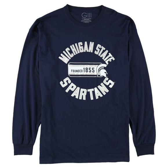 G-III Sports Mens Michigan State Graphic T-Shirt, Blue, Large