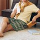 thumbnail image 5 of Balery Jungle Green Camo USA Flag Pantalones cortos de pijama de punto de algodón para hombre con cinturilla y bolsillos-Medium, 5 of 6