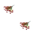 thumbnail image 4 of Injueey 2X 5 tenedores Flores artificiales No se desvanecen Faux Violet Plantas falsas al aire libre Romántico Ramo de flores Hogar Cocina Rojo 2Conjunto, 4 of 6