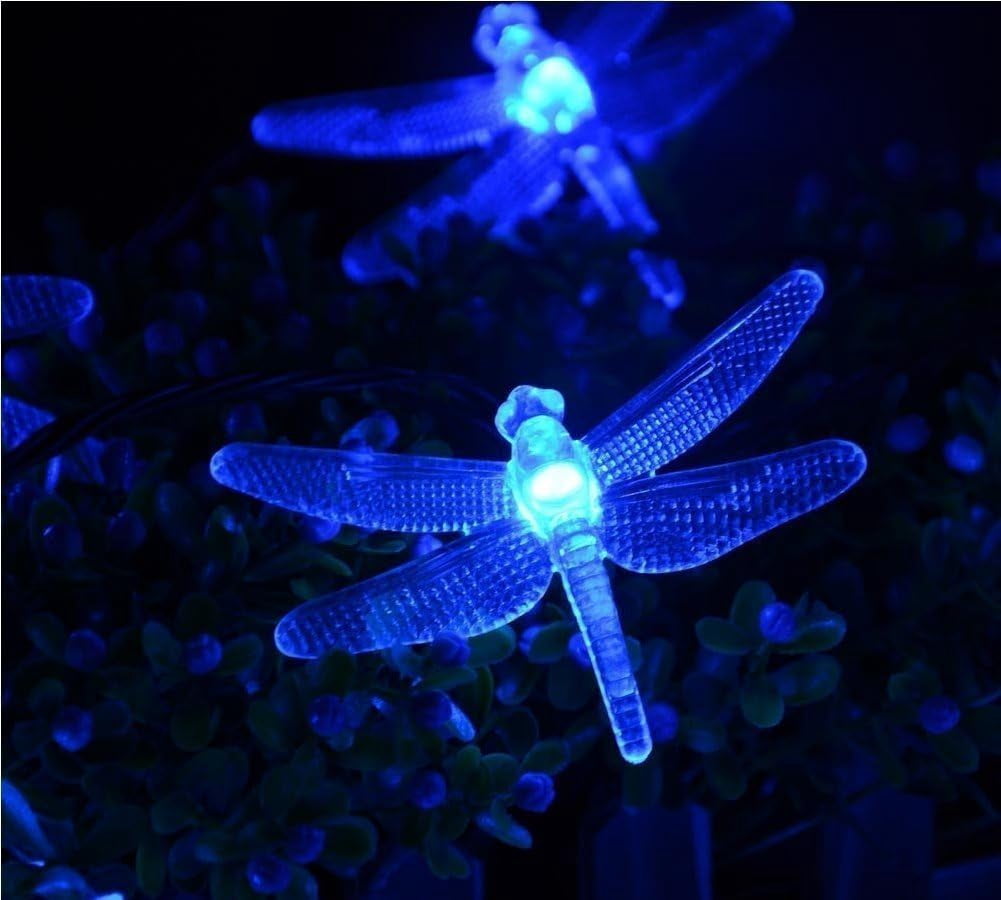 Dragonfly Solar String Lights Outdoor, 20ft 30 LED Waterproof Fairy Lights Decorative Lighting for Indoor/Outdoor Home Garden Lawn Fence Patio Party and Holiday Decorations