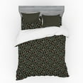 thumbnail image 2 of Retro Duvet Cover Set, Nostalgic Geometry Inspired Pattern with Repetitive Circles, Bedding Set with Shams and Fitted Sheet, 3 Sizes, by Ambesonne, 2 of 3