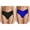 Black/Blue, variant on WREESH 2-Pack Women's Twist-Front Cheeky Swim Bottoms, High-Cut Ruched Bikini Bottom, Quick-Dry Bathing Suit Bottoms for Beach & Pool
