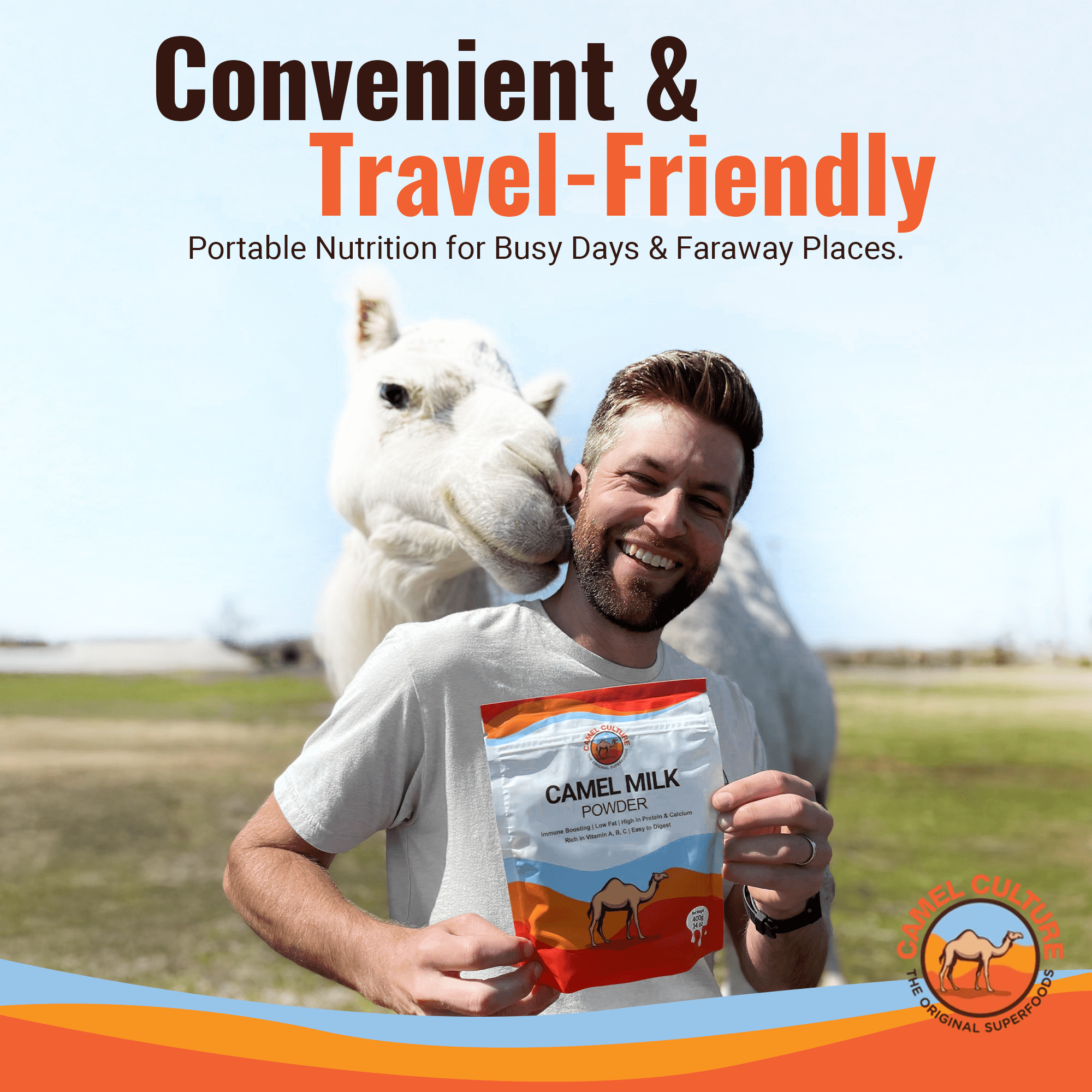 Camel Culture Dry Camel Milk Powder (400 g) – Nutrient Dense, Low Lactose Powdered Milk Packets – Concentrated, Pasteurized Traditional Dairy Alternative - Health Drink Powder for Recipes, Smoothies