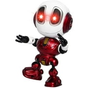 Ailaah Listening Speaking Alive Robot Kids from 3 to 5 Years Old with Flashing Eyes, Small Fun Lovely Metal Robot Toys with Voice for Kids 5-7 Christmas Birthday Gifts to Your Baby(red)