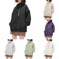 thumbnail image 4 of FUZHIQ Women's UPF 50+ UV Protection Lightweight Sun Jacket Packable Hooded Full Zip Quick Dry Sun Shirt for Vacation Beach Travel Daily Outdoor,S, 4 of 5