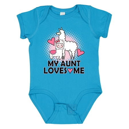 

Inktastic Aunt Loves Me Llama Niece Girls Gift Baby Girl Bodysuit