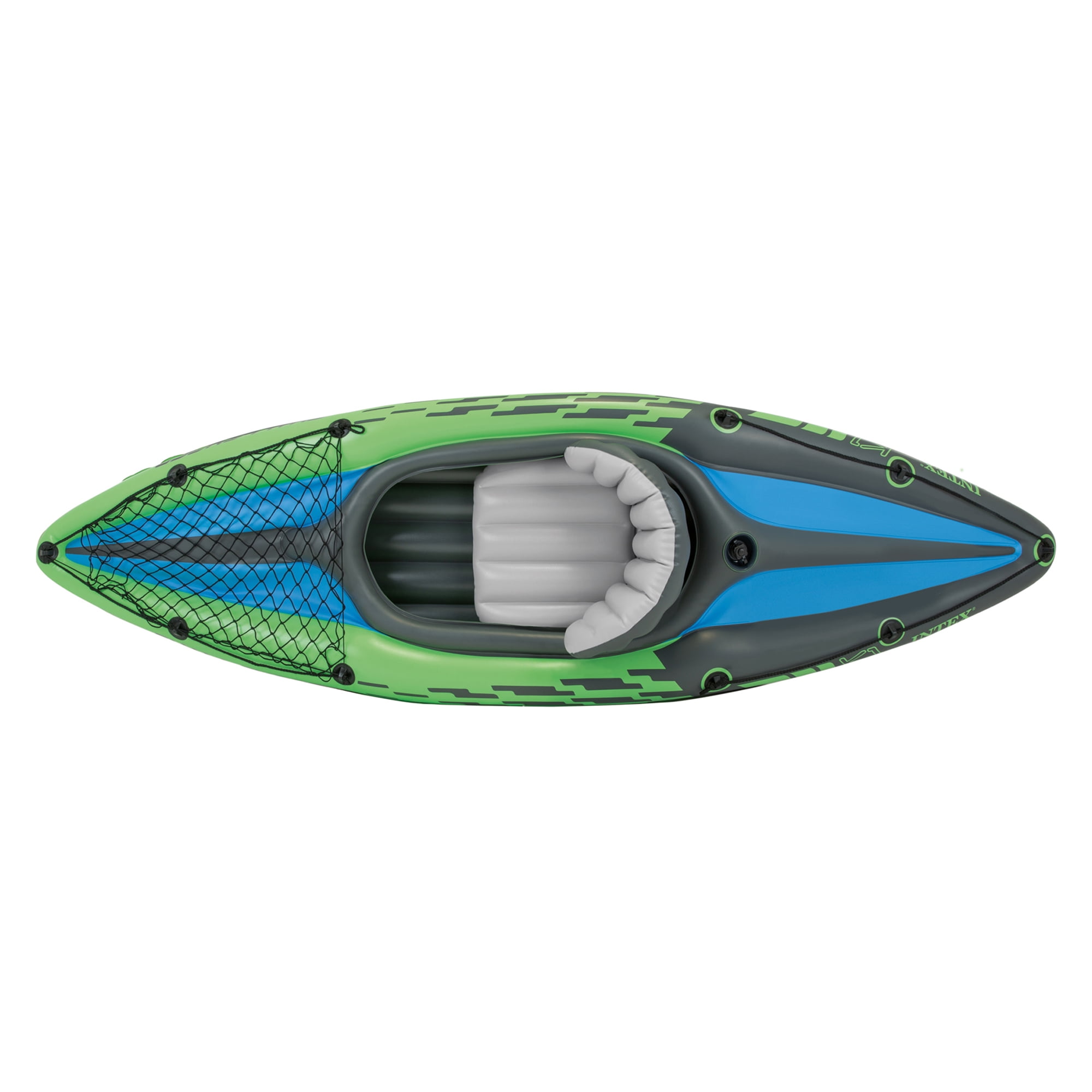 Intex Challenger K1 Inflatable Single Person Kayak Set Accessory Kit & Pump