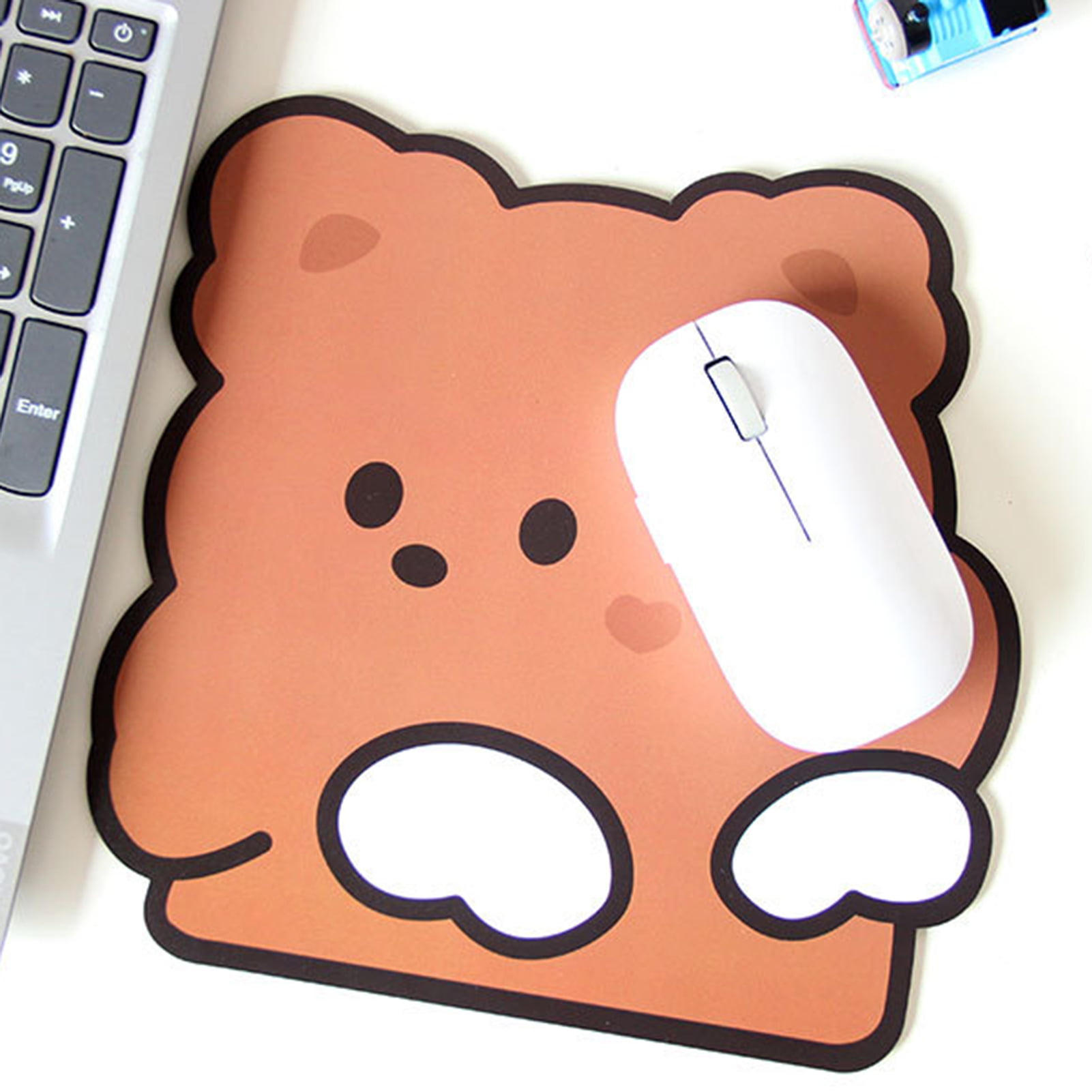 MNTT Mouse pad de urso, desenho animado de coelho Kawaii, tapete de mesa  impermeável para escritório (urso 2)
