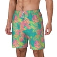 thumbnail image 2 of Balery Colorful Palm Leaves Mens Swim Trunks Swim Shorts for Men Quick Dry Inseam Beach Shorts with Compression Liner Pocket-Medium, 2 of 9