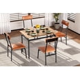 thumbnail image 6 of Danolapsi 5 Piece Dining Table Set,Wooden Kitchen Table Set with 4 PU Upholstered Chair,Industrial Metal Frame Dinette Set for 4,Square Dinner Table Set for Dinette,Breakfast, 6 of 8