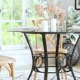 thumbnail image 6 of Emma + Oliver 42'' Round Glass Dining Table with Black Metal Frame, 6 of 11