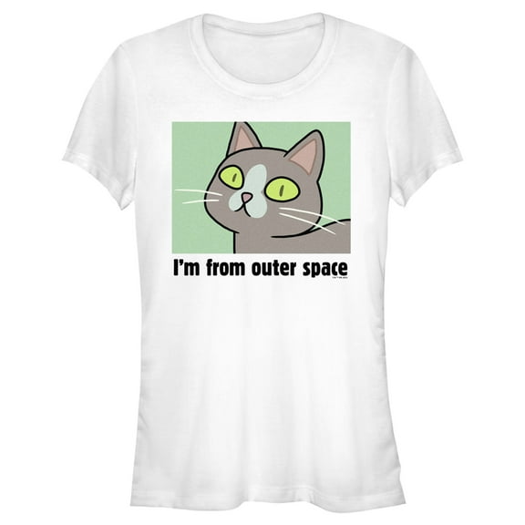 Junior's Rick And Morty I'm from Outer Space Graphic Tee White 2X Large