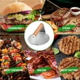 thumbnail image 6 of Qissep 5.5 inch Round Non-Stick Stainless Steel Burger Smasher,Wooden Handle,for Kitchen Cooking,Grilling, 6 of 6