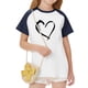 thumbnail image 5 of Blusas y camisas de manga corta con cuello redondo para niños y niñas, blusa de manga corta con estampado de cuello redondo, 5 of 7