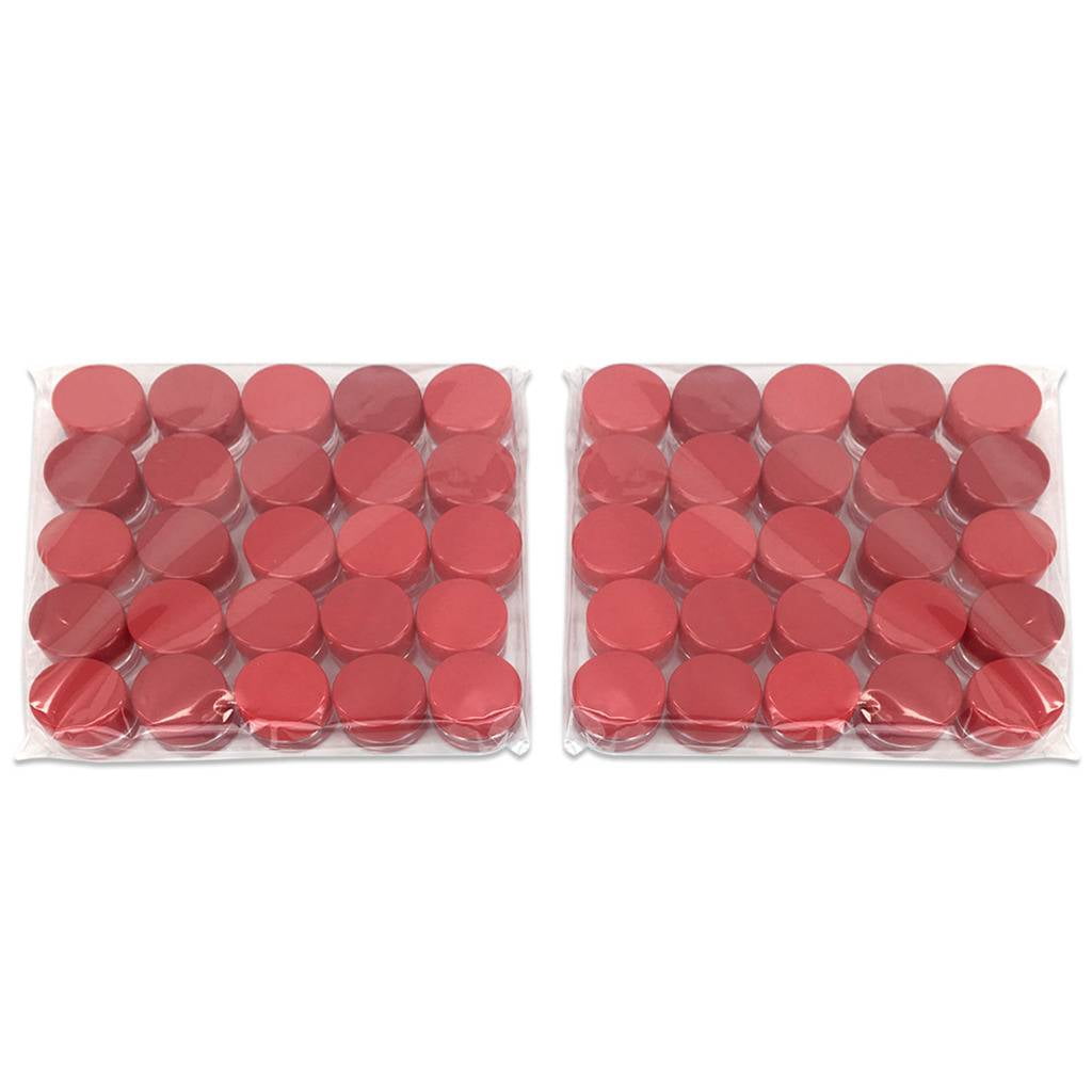 Beauticom 500 Pieces High Quality 3 Gram 3 ml (0.1 oz) Plastic Round Cosmetic Beauty Makeup Sample Jars (Red Lid)