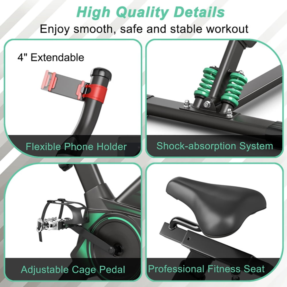 GVN Bike Trainer,Fitness Bike,Stationary Exercise Cycling Bike with 33lbs Flywheel for Home