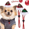 thumbnail image 3 of JeashCHAT Pet Santa Hat, Christmas Holiday Accessory for Dogs and Cats, Christmas Hat with Adjustable Strap for Comfort and Stability, 3 of 5