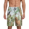 thumbnail image 1 of Fotbe Watercolor African Animals Wildlife Pantalones Cortos de Pijama para Hombre, Ropa de Dormir, Pantalones de Pijama Cortos para Hombre-3X-Large, 1 of 6