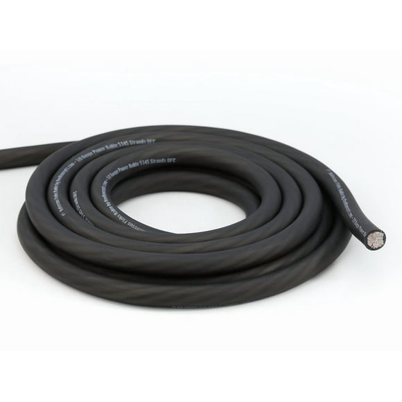 KnuKonceptz Kolossus Flex Kable OFC 8 Gauge Power Wire Copper Cable Black (150 ft) 8 AWG