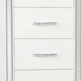 thumbnail image 3 of Modern Style Wooden Chest with Mock Croc Panels, White, 3 of 5