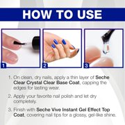 Seche Clear and Vive Gel Top Coat Nail Polish Duo Pack, Base Coat & Top Coat, 14 mL Each