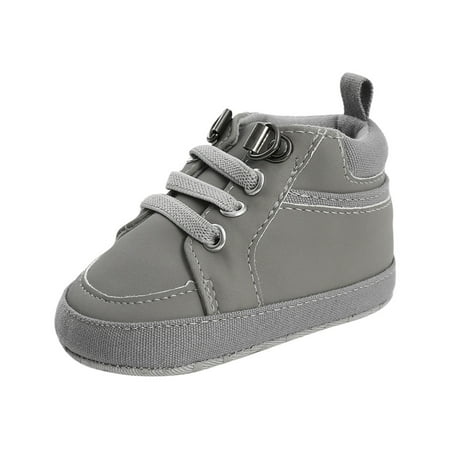 

Zlekejiko Boys Fashion Baby Shoes First Shoes -tied Girl Solid Toddler Walkers Kid Baby Shoes