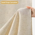 thumbnail image 3 of Linen Shower Curtain Beige Boho Farmhouse Shower Curtains for Bathroom Natural Cloth Cotton Fabric Liner Cream 72 x 72 Inch Modern, 3 of 7